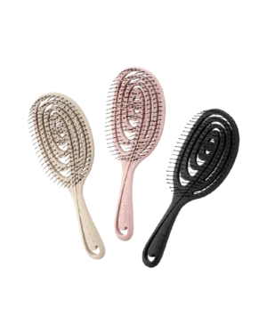 Spiral detangling brush