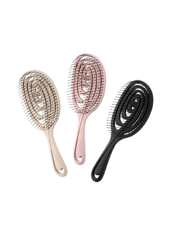 Spiral detangling brush