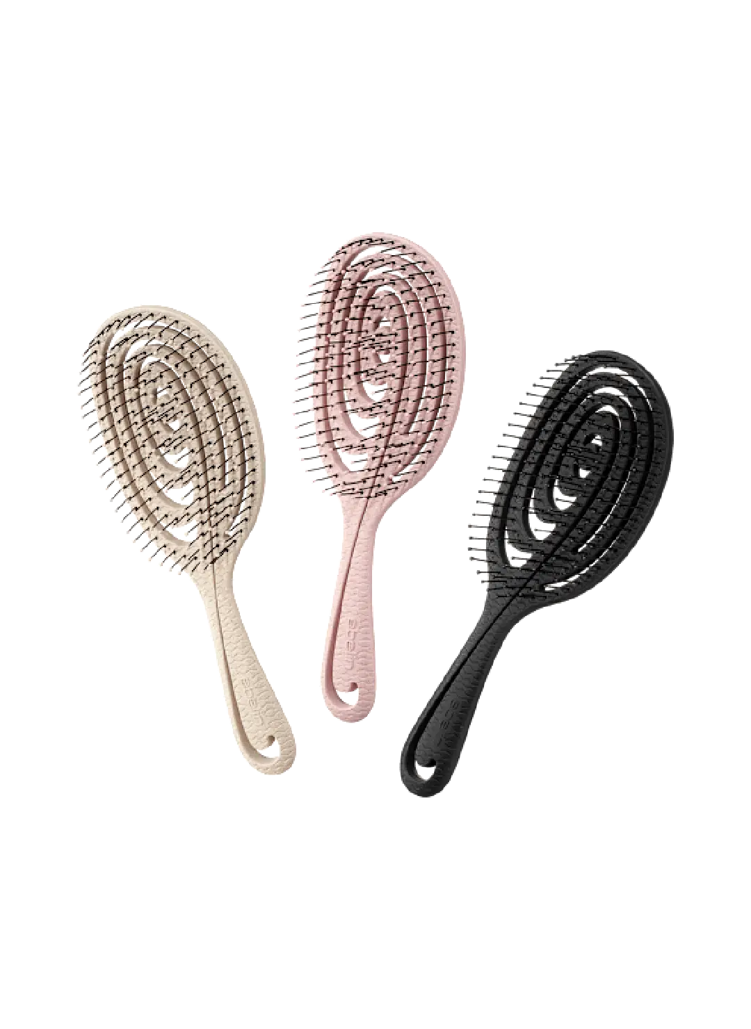 Spiral detangling brush